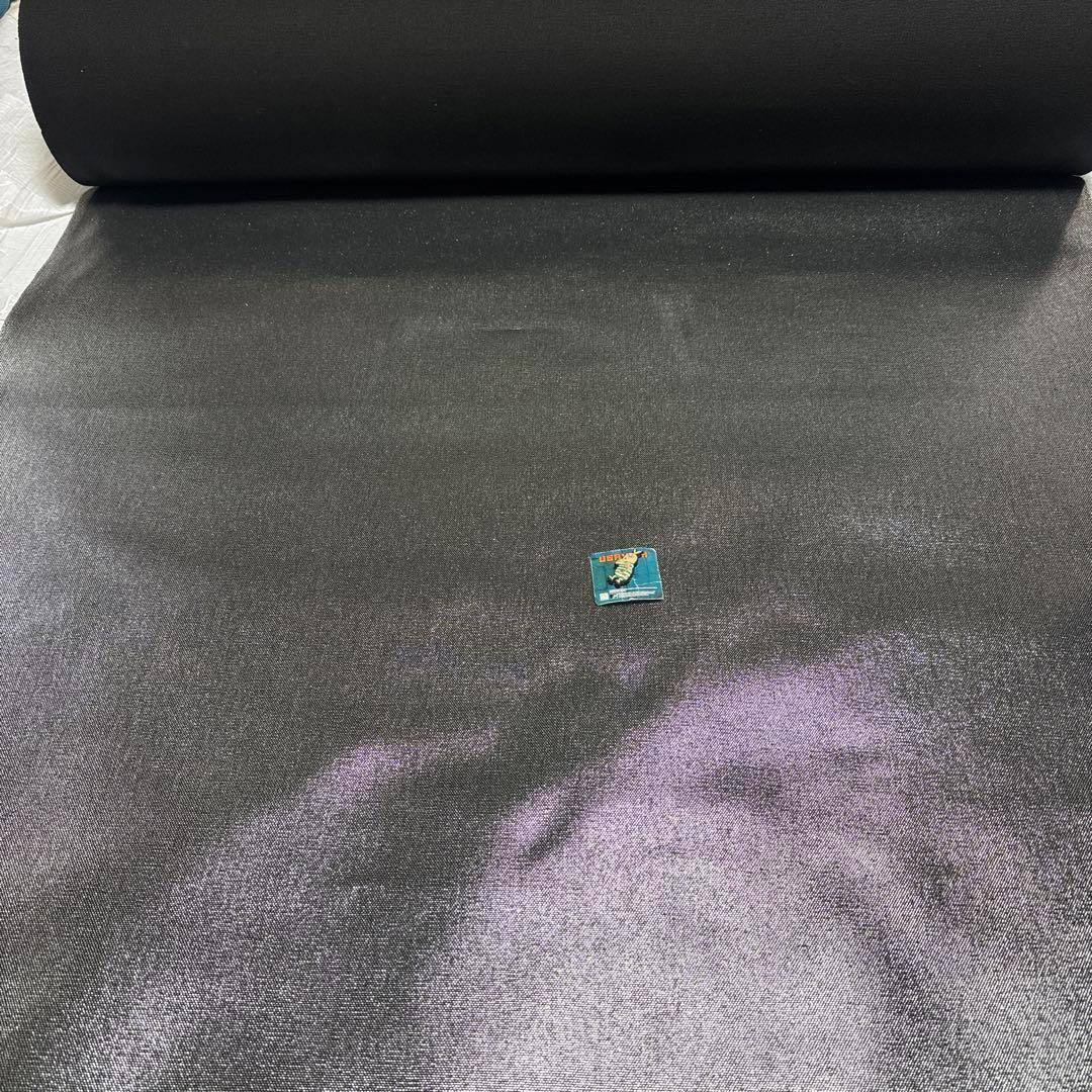 布地生地1.5m no2475帆布ハンプ表ラメプリント裏黒やや型付き①拍卖