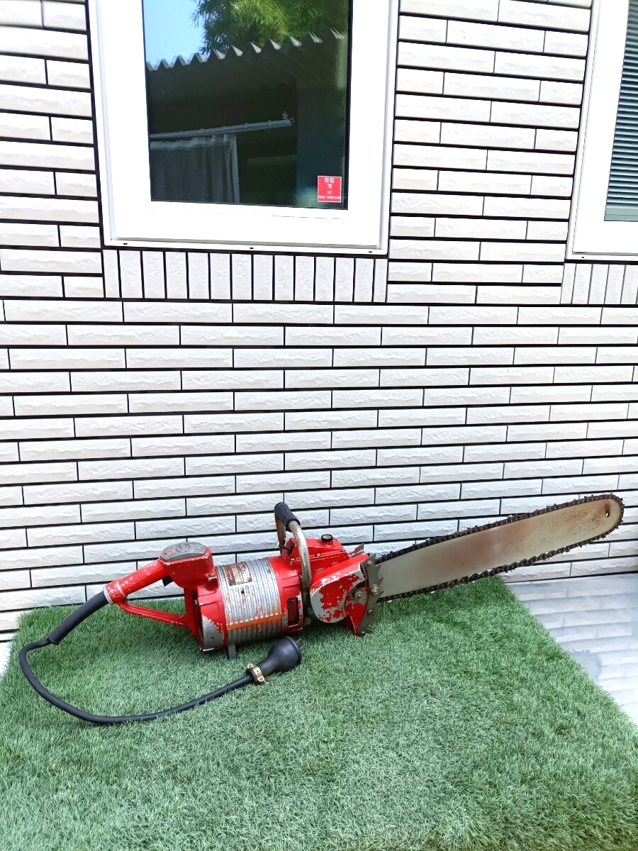 三相200V 新ダイワ A-808 大型電動チェンソー バー90cm 1.5KW 動作確認済み 領収書4379拍卖