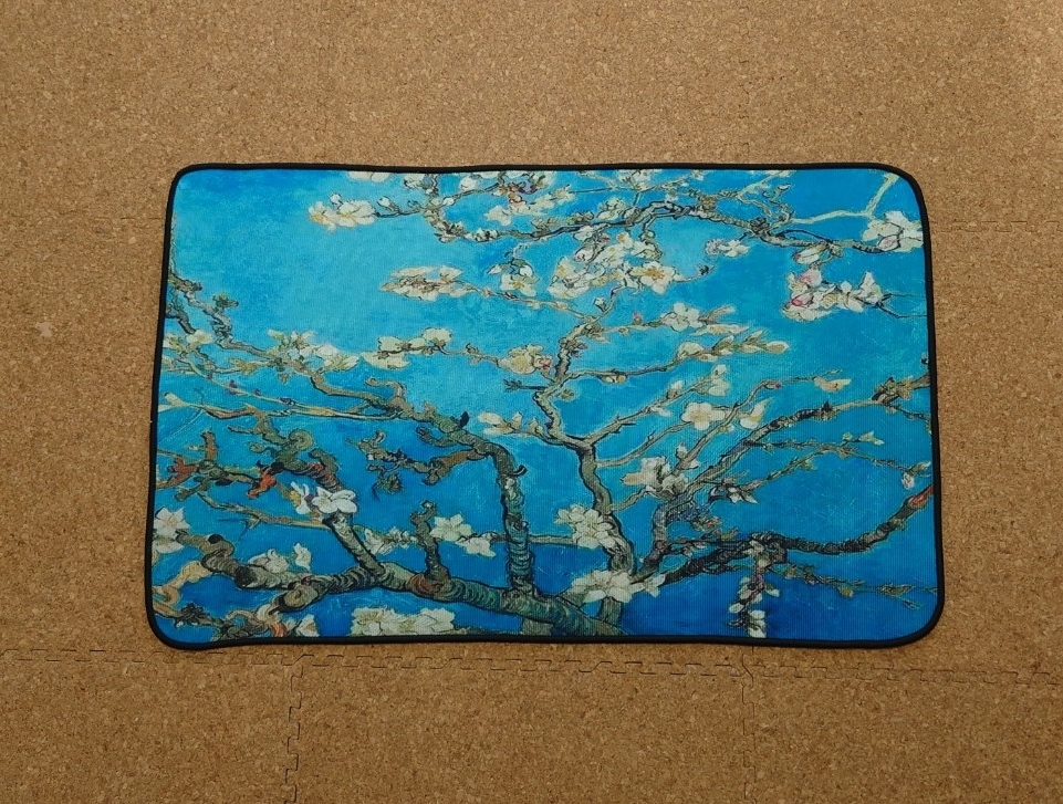 名画 ゴッホ 玄関マット キッチンマット 花咲くアーモンドの枝拍卖