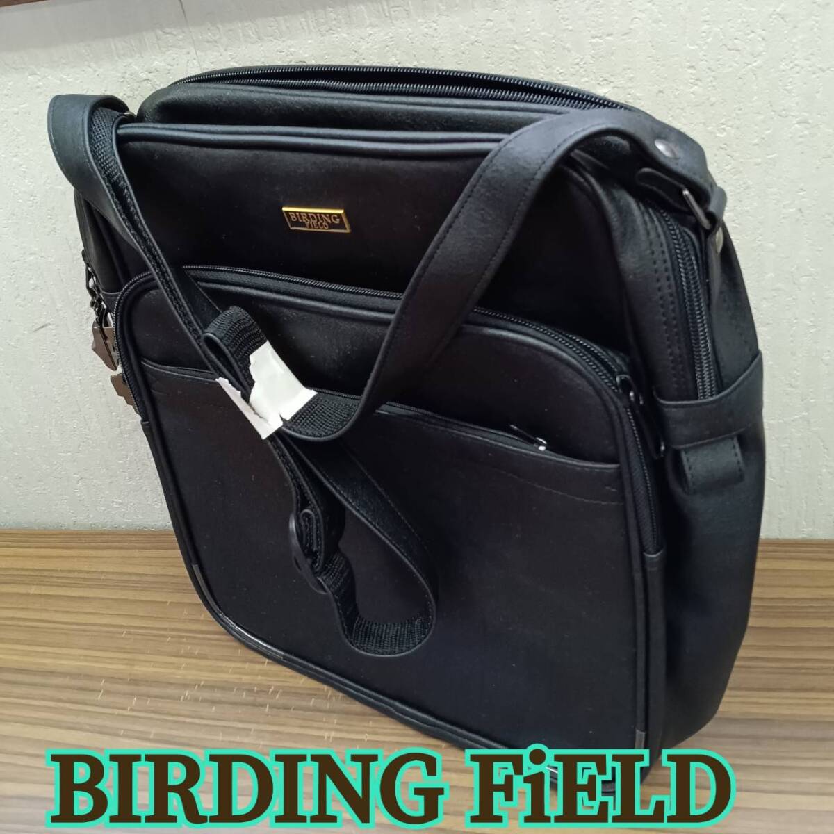 未使用 ◆ BIRDING FIELD ◆ ショルダーバッグ ビジネスBag BLACK 系 鍵付き ◆ メンズ カバン 送料無料拍卖