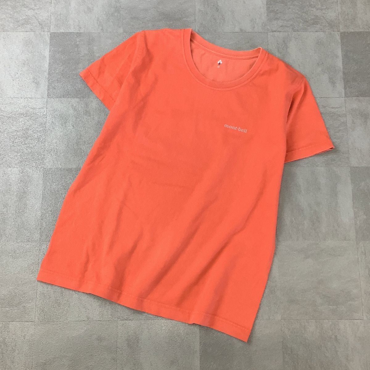 mont-bell モンベル ワンポイントロゴ tシャツ レディース Mサイズ オレンジ拍卖