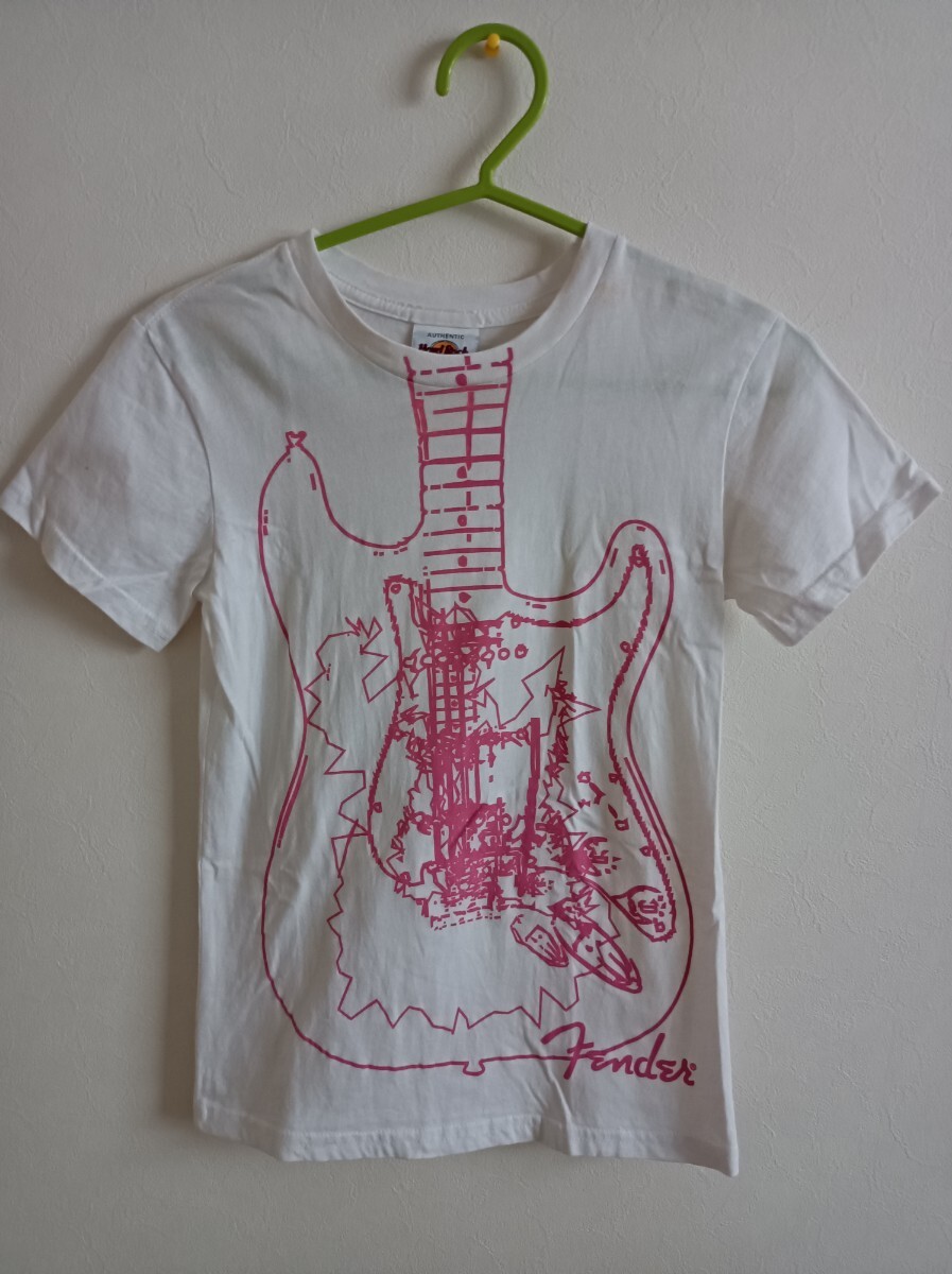 HARD ROCK CAFF ハードロックカフェ fender フェンダー エレキギター レディース 半袖 半袖Tシャツ Sサイズ 拍卖