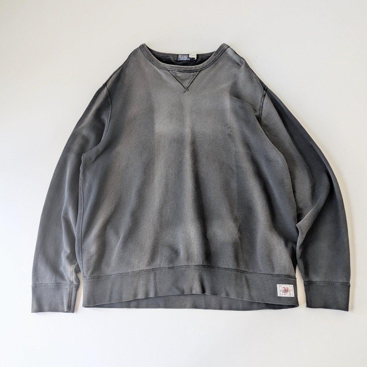 サンフェード Ralph Lauren ラルフローレン スウェット ブラック XXL 両Vガゼット拍卖