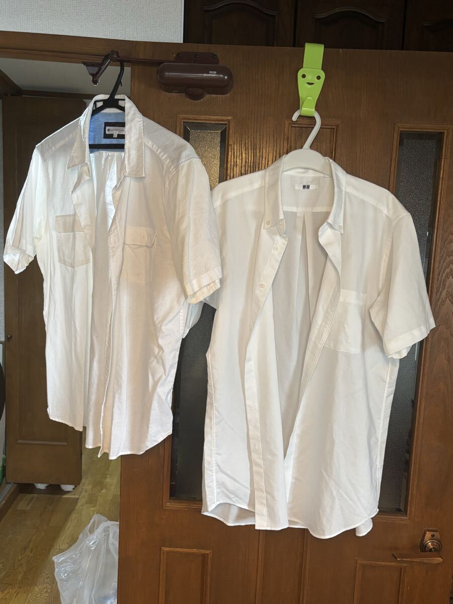 UNIQLO XL & RESTORATION L 白シャツ 2点セット ホワイト 半袖 L拍卖