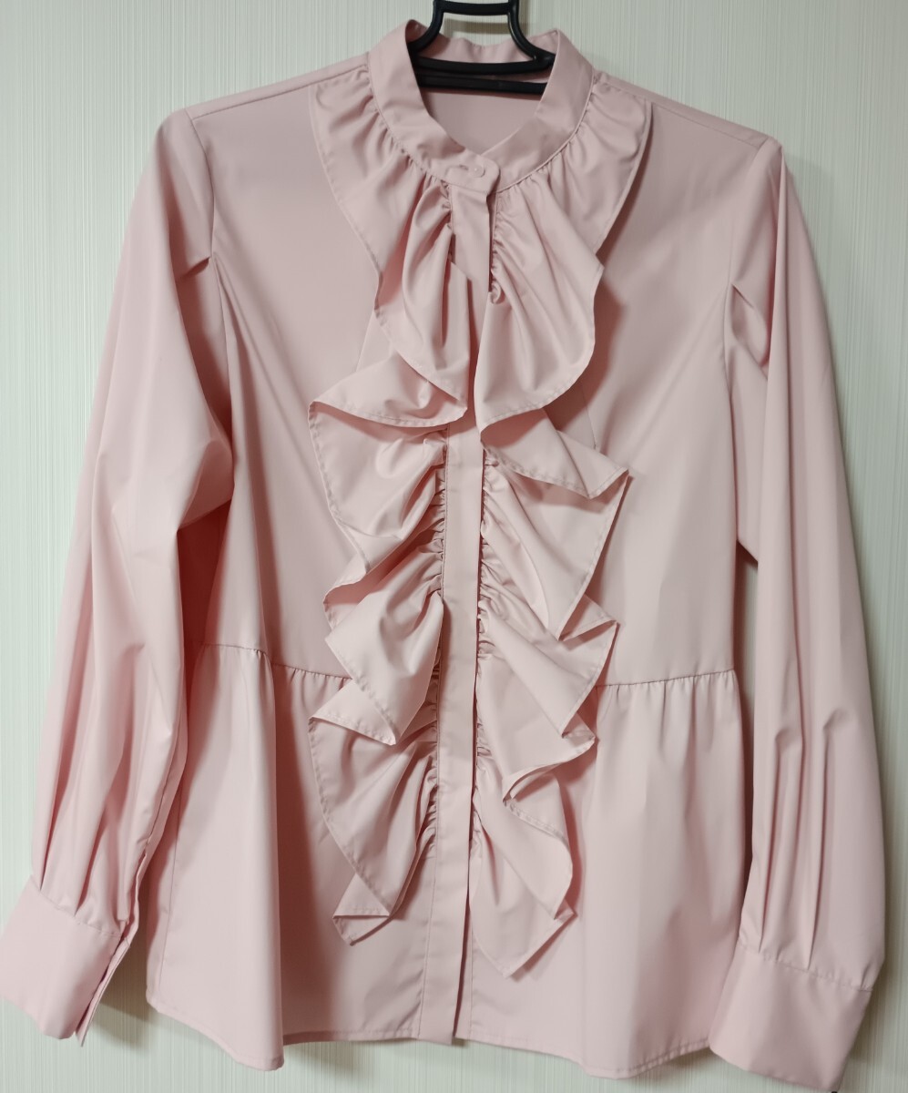 即決☆未使用☆定価26400円☆UNDICI・NOVE ☆大人可愛い☆フリル 長袖 ブラウス トップス M ピンク☆ウンディッチノーベ拍卖