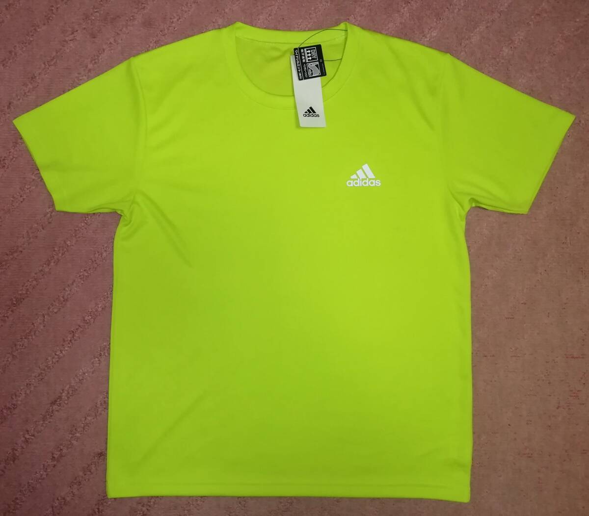 ◎即決★ アディダス adidas 吸汗速乾 DRYインナートップス クルーネックTシャツ ライム メンズM AP917T拍卖