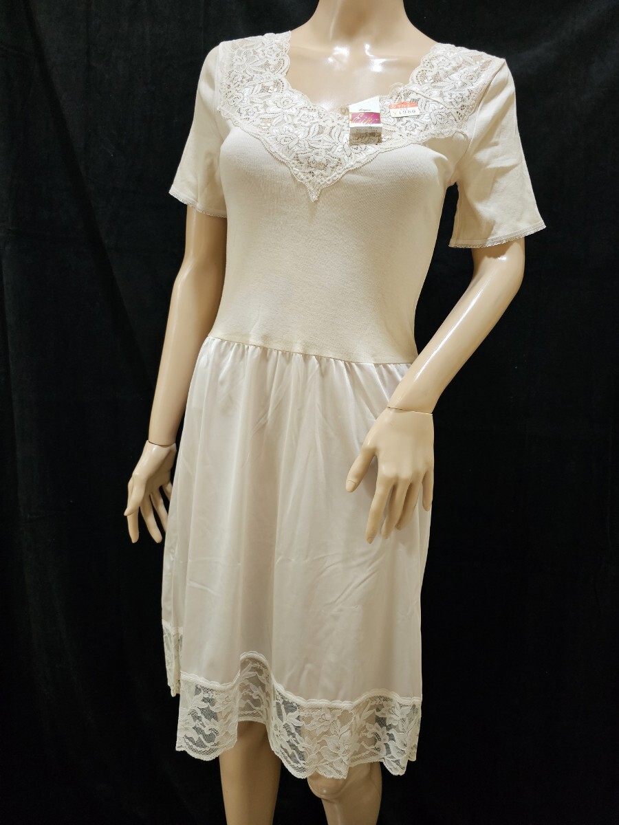 ΣC582★コーマ糸綿使用 切り替えスリップ L拍卖