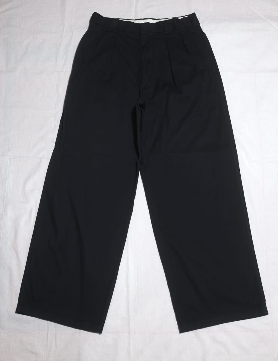 24SS UNIQLO U タックワイドパンツ 69 NAVY 73 サイズ 463985 購入日 2024/3/8 ネイビー 青 メンズ ユニクロ ユー スラックス ボトムス拍卖