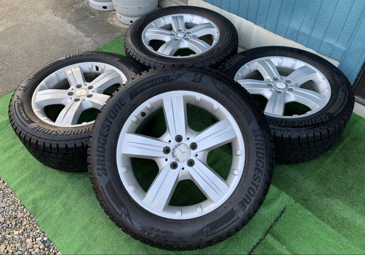 2021年製★ ベンツ ML(W164)純正18インチホイール& 255/55R18 BRIDGESTONE BLIZZAK DM-V3 スタッドレスタイヤ4本セット★S25拍卖