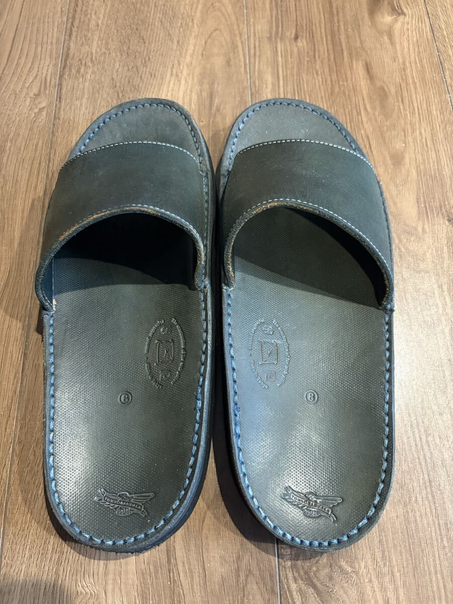 限定品★トーキョーサンダル★ローリングダブトリオ 26cm レザーサンダル ネイビー 紺拍卖