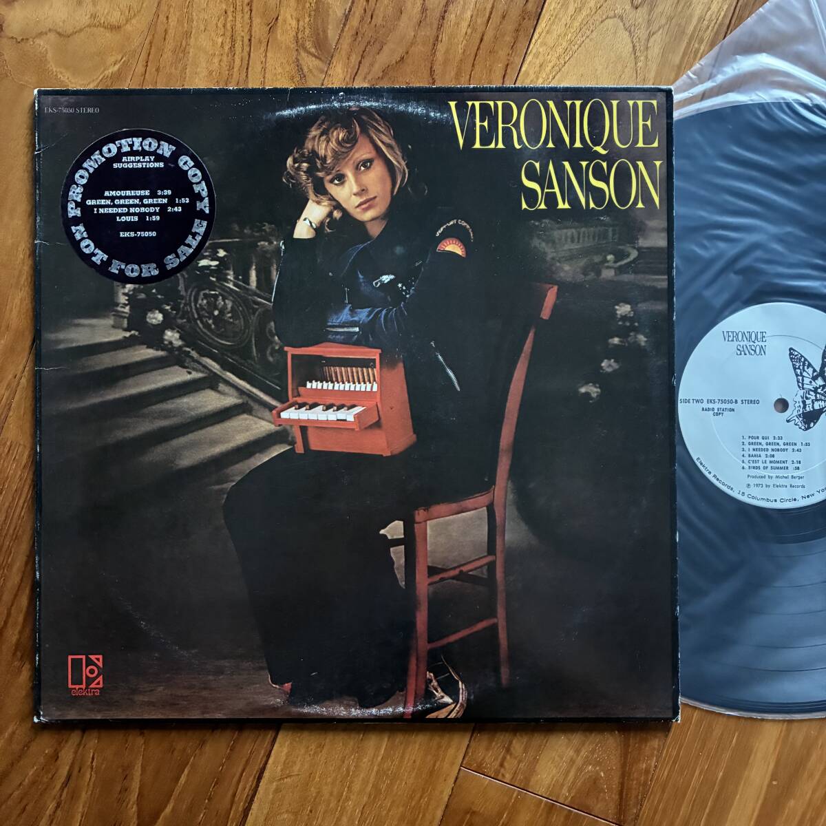 《米盤・SAMPLE》VERONIQUE SANSON“S/T”LP〜Elektra/EKS-75050/見本盤/サンプル/PROMOTION拍卖