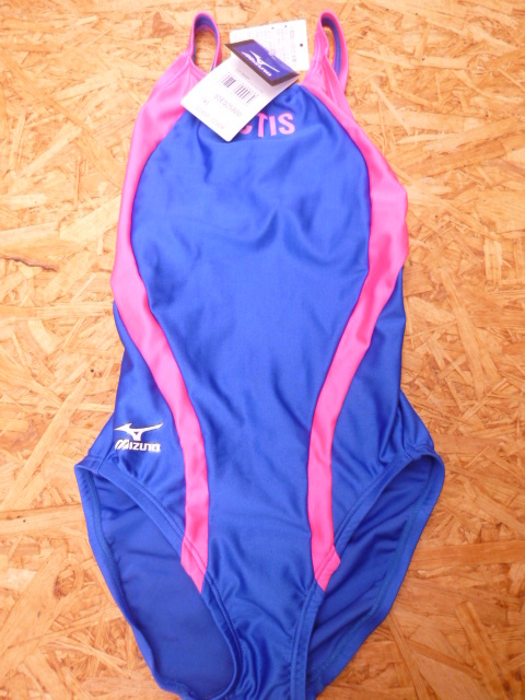 再 ★新品★ ワンピース ミズノ プール 水着 スコーパー 140cm 水泳 スイム ピンク ブルー スイミング拍卖