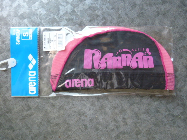 在庫あり 新品★arena アリーナ Sサイズ 水泳 SWIMCAP スイムキャップ ピンク ブラック スイミングキャップ 帽子拍卖