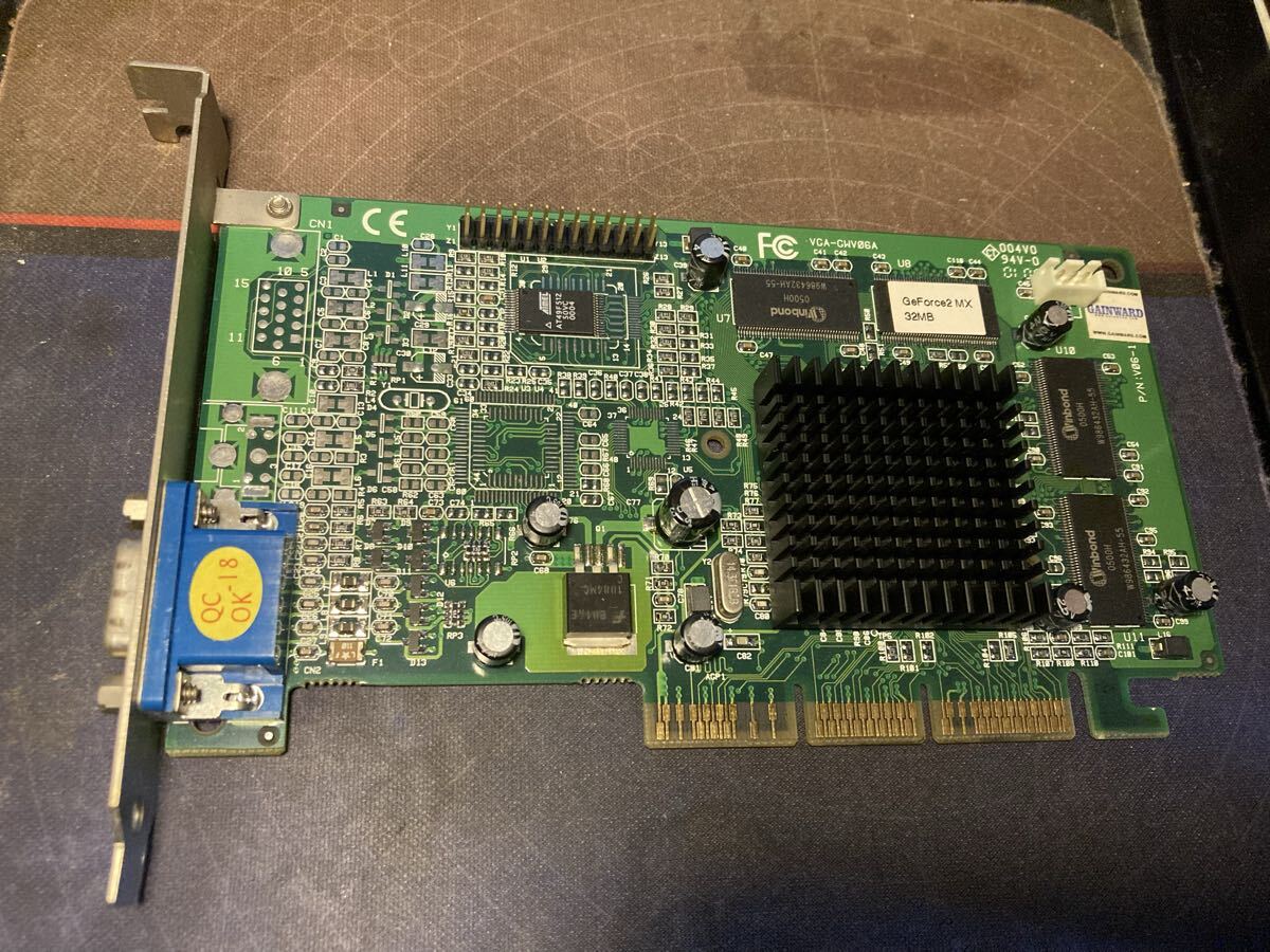 AGPビデオカード GainWard GeForce2 MX 32MB ジャンク拍卖