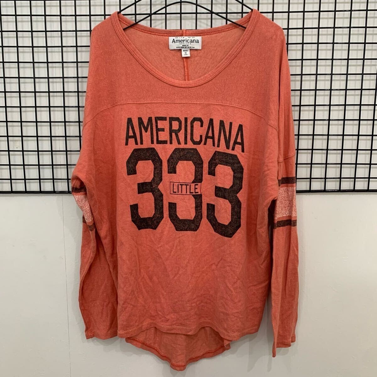IN91 Americana 長袖 Tシャツ ロンT サーモンピンク拍卖