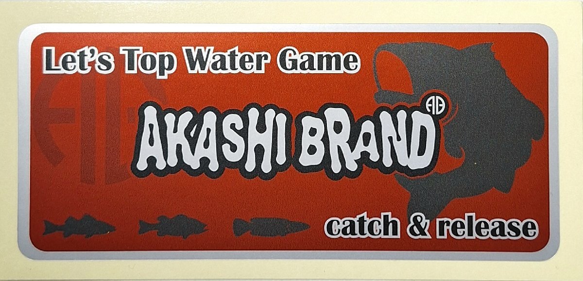 アカシブランド ドカットステッカー カラー:レッド 123x54mm拍卖