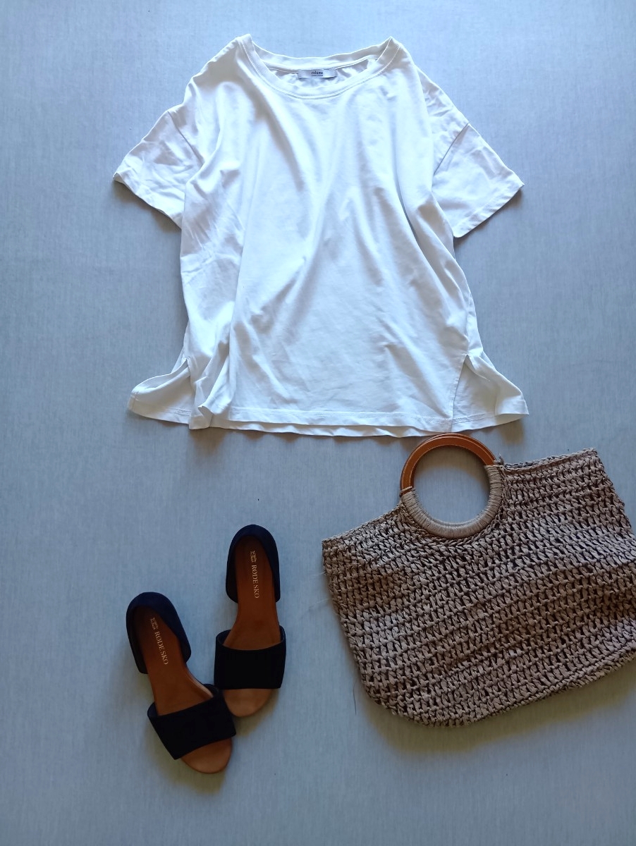 JOURNAL STANDARD relume ジャーナルスタンダードレリューム コットンラウンドヘムTシャツ拍卖