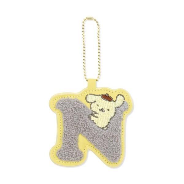 ポムポムプリン イニシャルホルダー 相良刺繍 N キーホルダー拍卖