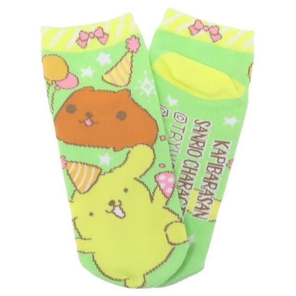 カピバラさん×ポムポムプリン ソックス レディース パーティ 靴下拍卖