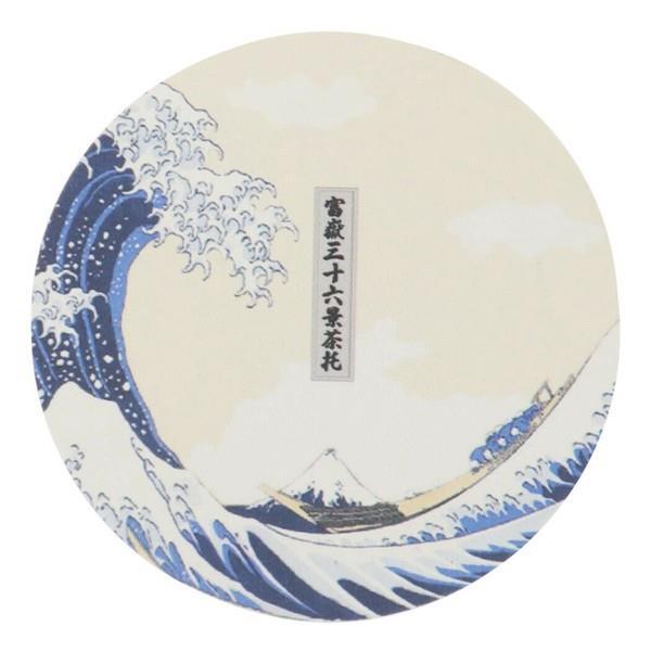 富獄三十六景 溶岩石コースター 波 吸水コースター 北斎 日本画拍卖