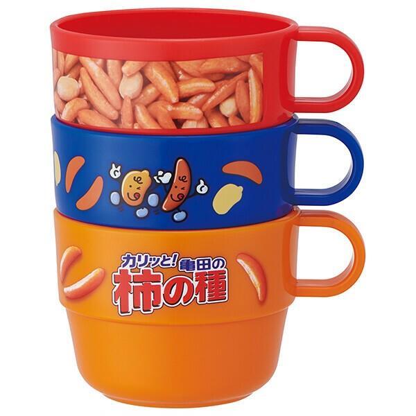 亀田製菓 柿の種 スタッキングコップ 3個セット カップ プラスチック製 スケーター拍卖