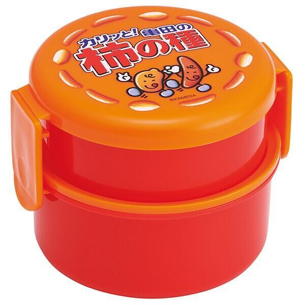 丸型ランチボックス2段(フォーク付) 弁当箱 亀田製菓 柿の種 スケーター拍卖