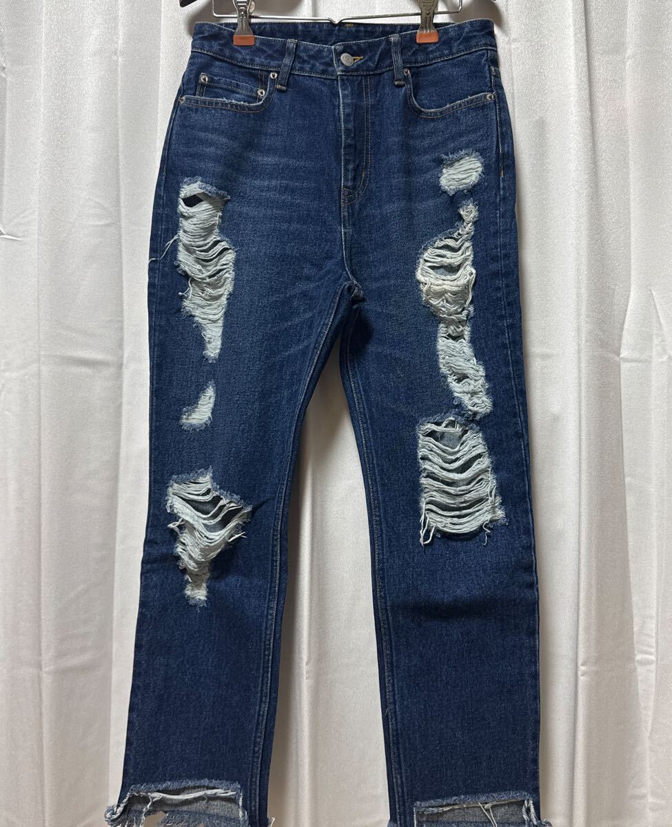 未使用 jouetie ジュエティー ダメージ デニム パンツ M に拍卖