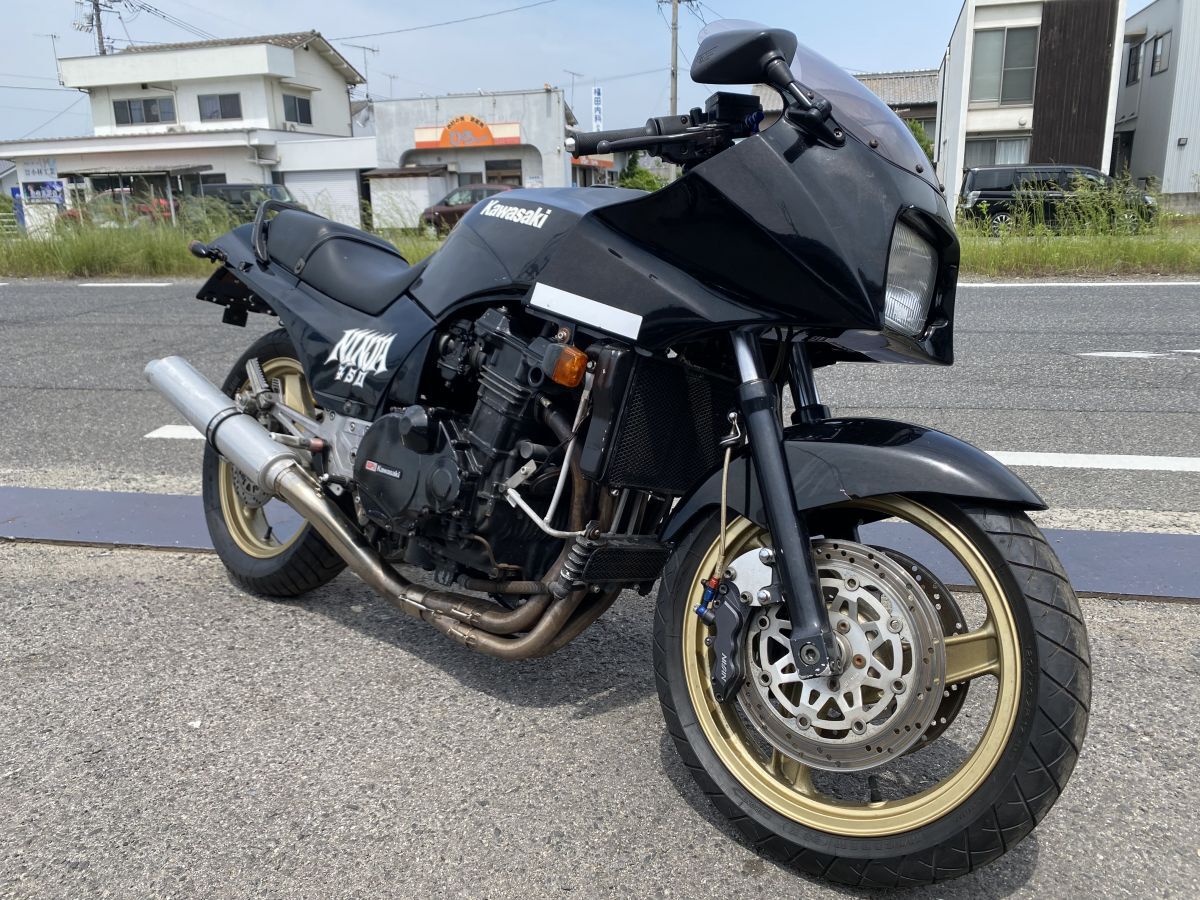 カワサキ GPZ750R ZX750G 実動 書類付 吹け上がり良好 オーリンズ リアサス A7以降17インチホイール ツキギマフラー 他カスタム多数拍卖