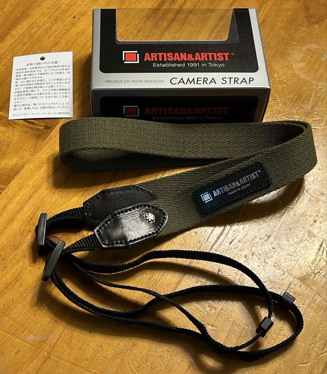 アルティザン・アンド・アーティスト ARTISAN&ARTIST カメラストラップ ミラーレス向け スタッズ付きスリムタイプ カーキ ACAM-110A KK(a拍卖