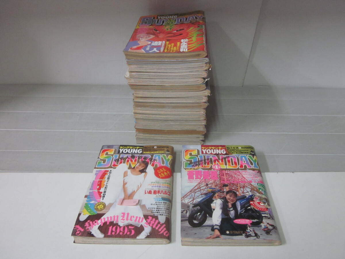 け9432ま ヤングサンデー 1995年18冊菅野美穂 三浦理恵子 有村ゆかり 篠原涼子 廣瀬なお 松田千奈 井出薫 ヤケシミ破れ傷み有拍卖
