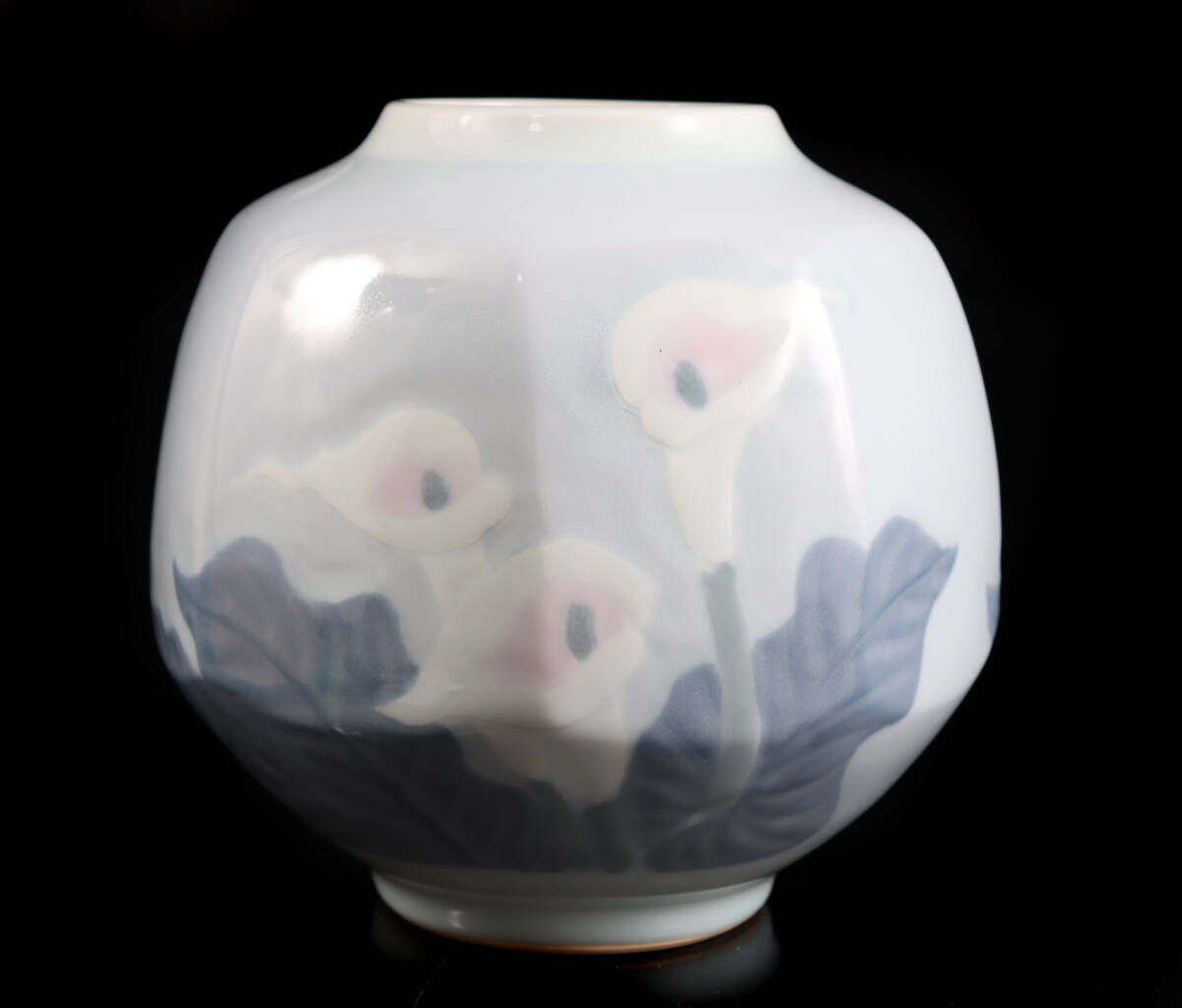 人気実力作家 島田文雄作 彩磁カラー文面取壷 共箱 本物保証 東京藝大名誉教授E762拍卖