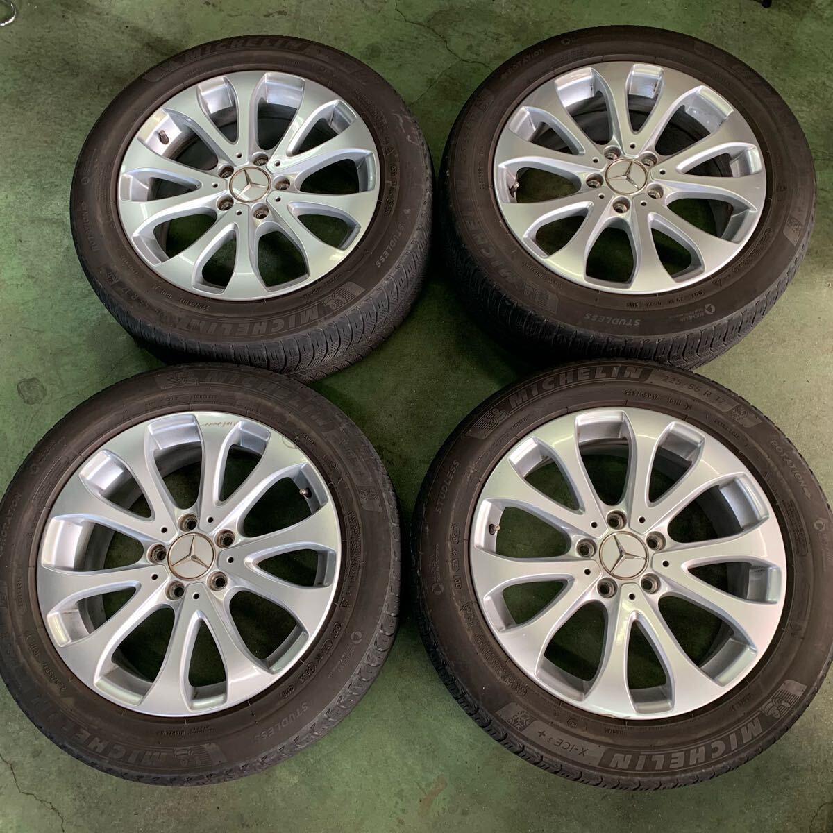 セール!!即決! メルセデスベンツ 純正 ホイールタイヤ 17インチ 7.5J × 17H2 ET40 PCD112 4本セット拍卖