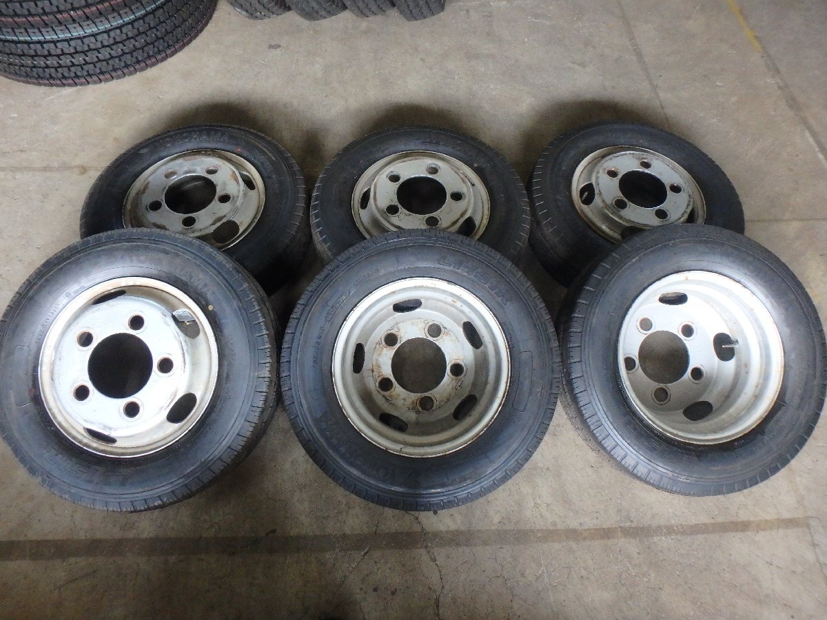 H111 未使用 送料無料【195/75R15】ヨコハマ LT151R 夏タイヤ ホイールセット 6本 TOPY THB 15×5 5H 5穴 ダイナ,トヨエース,デュトロ拍卖