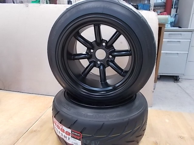 深リム BR ブラックレーシング?タイヤ4本セット拍卖