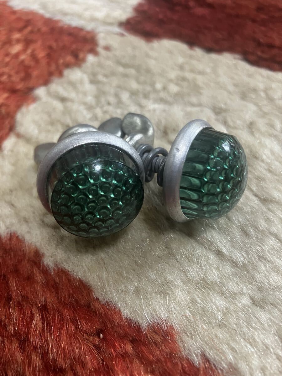 NOS Vintage Green Jewel reflectors ライセンスプレートリフレクター リフレクター プラスチック製 chopper シュウィン 拍卖