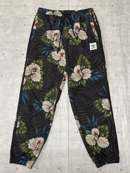 adidas 花柄 総柄 ポリエステル イージーパンツ 薄手 裾リブ アディダス ユニセックス 男女兼用 ルームウェア タウンユース 石瀬7095拍卖