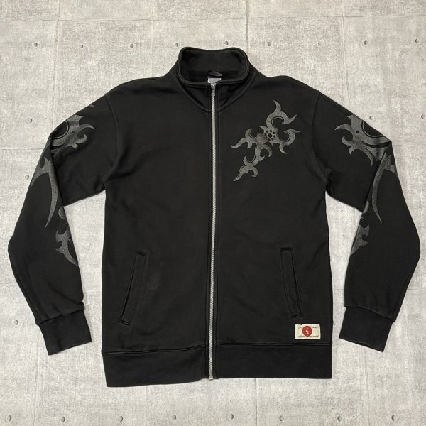 00s 壱参零弐 mibudo design works ミブトデザインワークス 00年代 y2k 和柄 ラメプリント フルジップ スウェット ブルゾン 石瀬7071拍卖