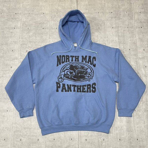 00s GILDAN NORTH MAC PANTHERS パーカー ギルダン 00年代 ノースマックパンサーズ カレッジ チームロゴ アメフト バスケ 石瀬7085拍卖