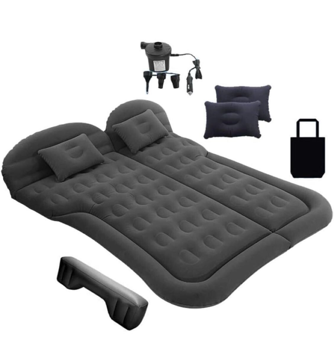 エアーマット マットレス 車内 ダブル ブラック 黒 車中泊 エアベッド 323拍卖