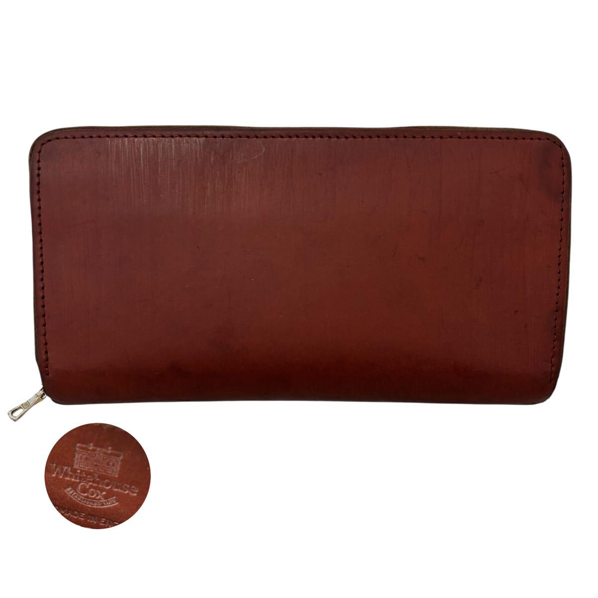 ホワイトハウスコックス 財布 長財布 ラウンドファスナー レザー ブラウン拍卖