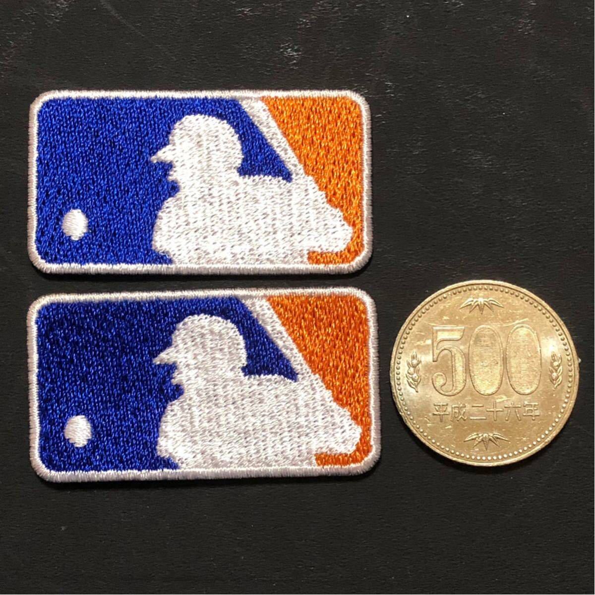 MLB バッターマン ミニサイズ (約5cm) ワッペン 2枚セット メッツカラー拍卖