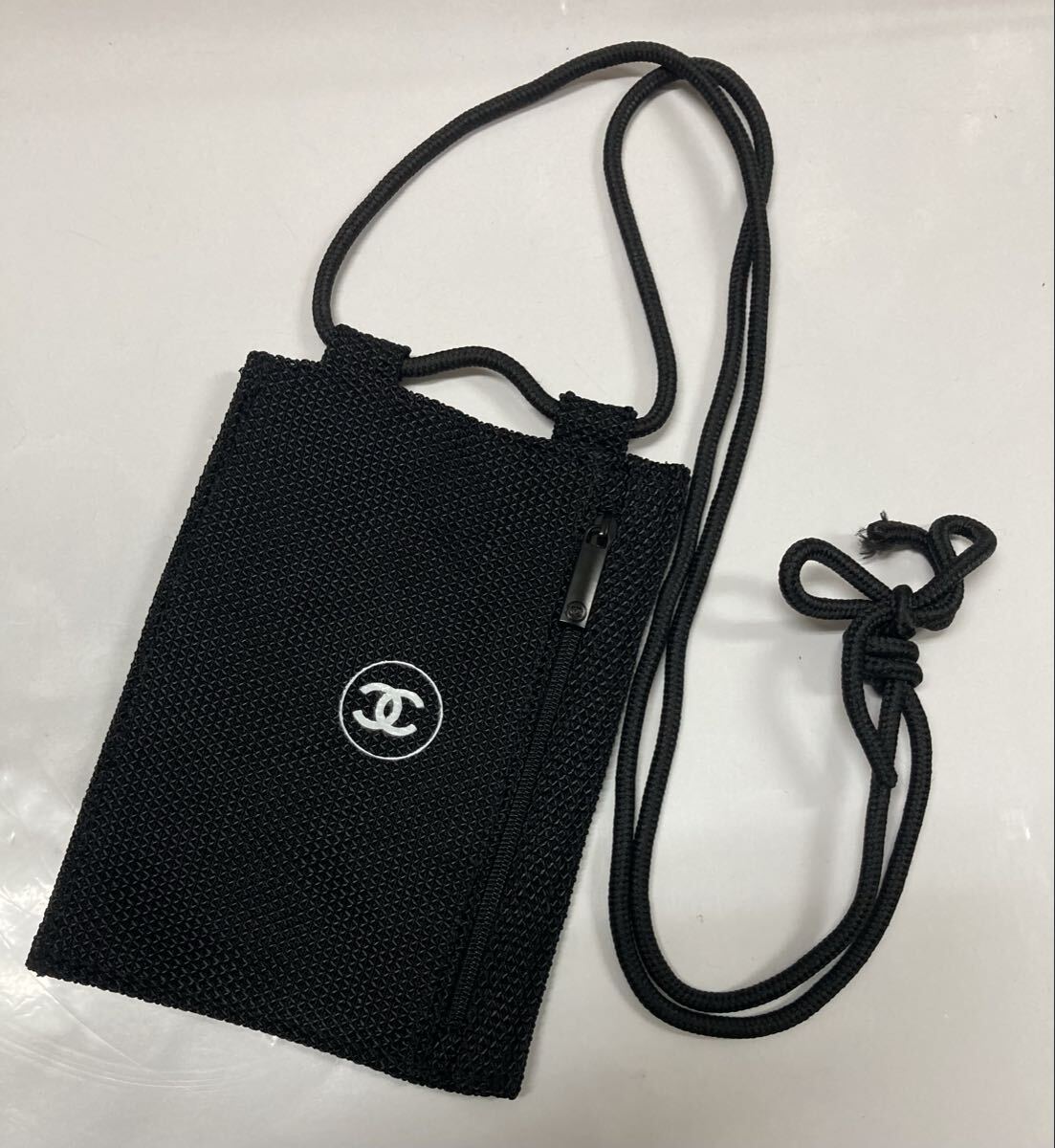 CHANEL シャネル 限定 非売品♪未使用 メッシュ ココマーク スマホ ショルダーバッグ ポシェット ノベルティ BEAUTE パスポート コスメ 拍卖