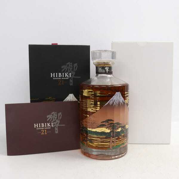 SUNTORY(サントリー)響 21年 意匠ボトル 富士風雲図 43% 700ml ※箱破れ G25G230023拍卖