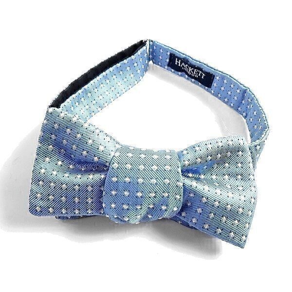 HACKETT LONDON ハケット ロンドン 定価1.2万 イタリア製 高級シルク100% 絹 織り柄 蝶ネクタイ ボウタイ HM052232 551 ▲008▼bus032ti拍卖