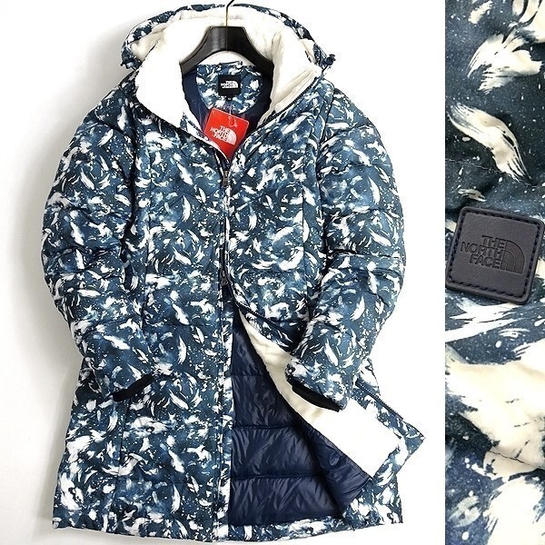 THE NORTH FACE ノースフェイス 定4.5万 PREMIUM GOOS DOWN 撥水DWR フード裏ボア ノベルティ ダウンコート G81 NAV 85/S▲048▼bus7937c拍卖