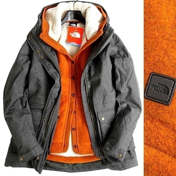 THE NORTH FACE ノースフェイス 定3.4万 撥水HYVENT ナイロン混ツイル 3way フリースベスト付きジャケット G80 DOV 85/S ▲043▼bus7898c拍卖
