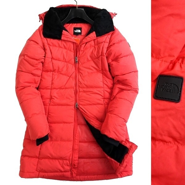 THE NORTH FACE ノースフェイス 定価4.2万 軽量PREMIUM GOOS DOWN 撥水DWR フード裏ボア ダウンコート G83 RED 80/XS ▲043▼bus9007a拍卖