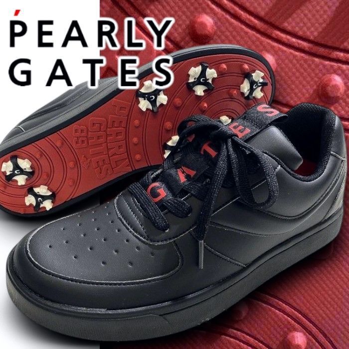 PEARLY GATES パーリーゲイツ 新品 定価3.5万 メゾンロゴ レースアップ ソフトスパイク ゴルフシューズ 2192301 120 25.5▲039▼50326w01拍卖
