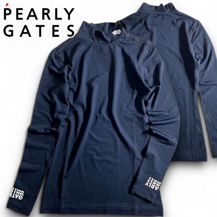 PEARLY GATES パーリーゲイツ 定1.2万 吸水速乾×UVカット ハイネック 長袖 カットソー ゴルフ レディース 2266802 120 00 ▲013▼50805w06拍卖