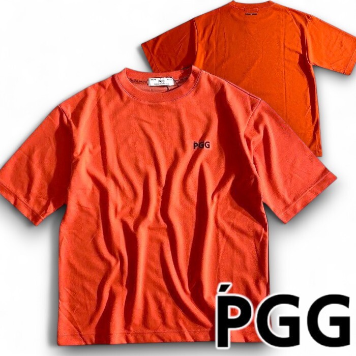 PGG by PEARLY GATES パーリーゲイツ 定価8千 日本製 変形スムース 無地 クルーネック 半袖 Tシャツ ゴルフ 2963301 150 4▲009▼50815w04拍卖